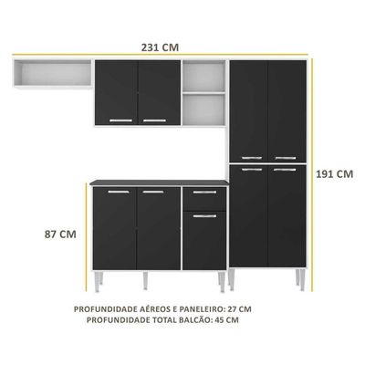 Cozinha Completa Compacta Xangai Plus Multimóveis