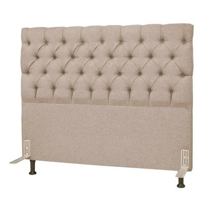 Cabeceira Casal 140Cm Cristal Linho Bege