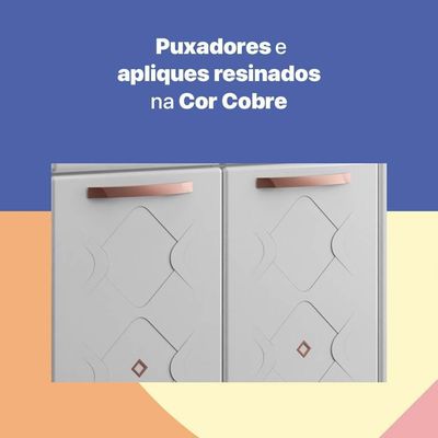 Balcão Gabinete Cozinha Aço Telasul Mirage New C/tampo