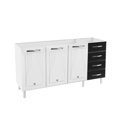 Balcão De Cozinha De Aço Telasul Star New Pto S/tampo P/ Pia