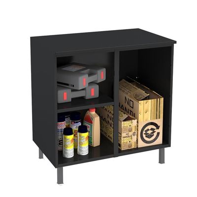 Balcão Multiuso Aço Telasul Multibox Cinza/preto
