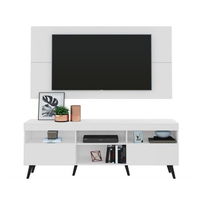 Rack com Painel TV até 65" e Pés Retrô Flórida Multimóveis