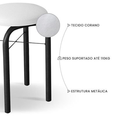 Conjunto Mesa De Cozinha 120cm 4 Banquetas Nature