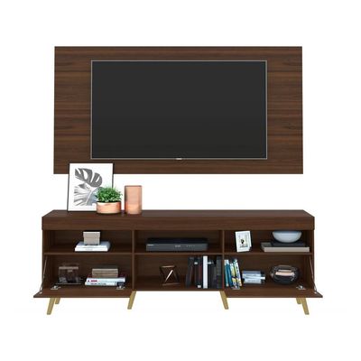 Rack com Painel TV até 65" e Pés Retrô Flórida Multimóveis