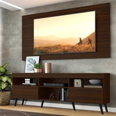 Rack com Painel Tv até 65" e Pés Retrô Flórida Multimóveis