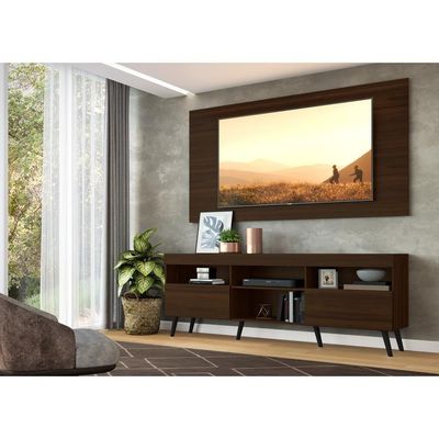 Rack com Painel Tv até 65" e Pés Retrô Flórida Multimóveis