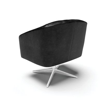 Kit 02 Poltronas Giratória Stella Corano Base Cromada Preto
