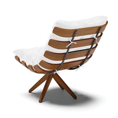 Kit 2 Poltronas Giratória Corano Branco Base Madeira D'rossi