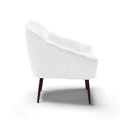 Kit 02 Poltronas Corano Pés Palito Ferro Branco