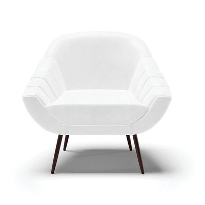 Kit 02 Poltronas Corano Pés Palito Ferro Branco