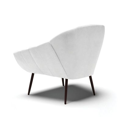 Kit 02 Poltronas Corano Pés Palito Ferro Branco