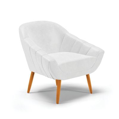 Kit 01 Namoradeira E 02 Poltronas Corano Branco Castanho