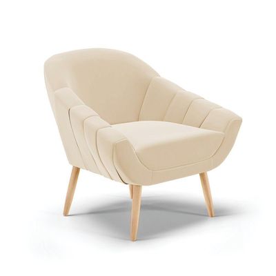 Kit 01 Namoradeira E 01 Poltrona Suede Bege Natural