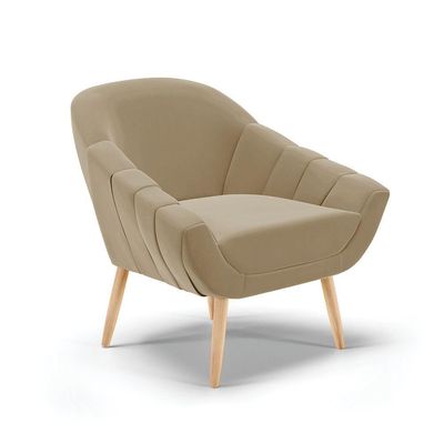 Kit 01 Namoradeira E 02 Poltronas Suede Marrom Rato