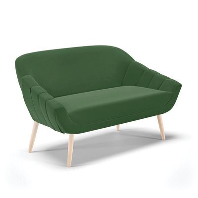 Kit 01 Namoradeira E 01 Poltrona Suede Verde Natural