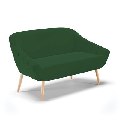 Kit 01 Namoradeira E 01 Poltrona Veludo Verde Natural