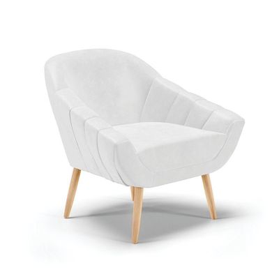 Kit 01 Namoradeira E 01 Poltrona Corano Branco Natural