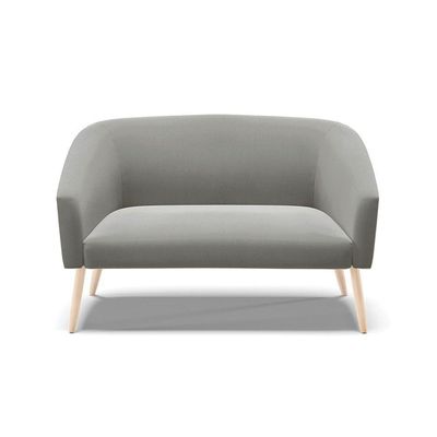 Namoradeira 02 Lugares Stella Suede Grafite Natural