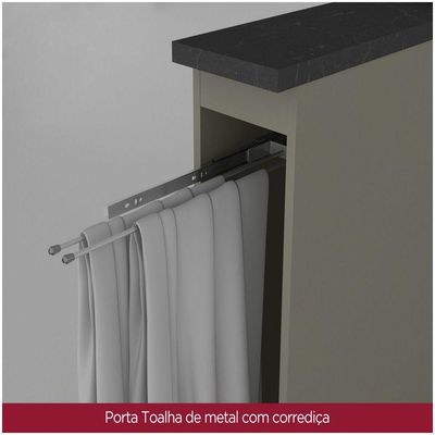 Balcão Porta Toalha évelin Henn Duna Cristal