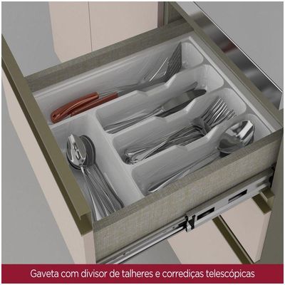 Balcão Pia 03 Portas 02 Gavetas évelin Henn Duna Cristal
