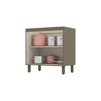Balcão 02 Portas 80 Cm évelin Henn Duna Cristal