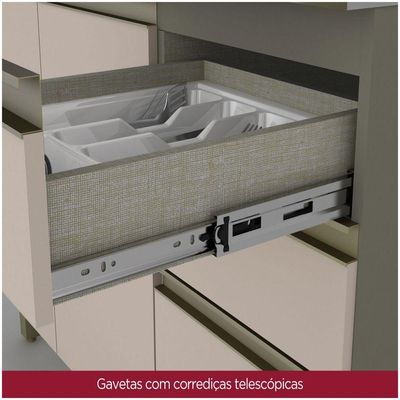 Balcão Pia 03 Portas 02 Gavetas évelin Henn Duna Cristal