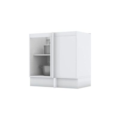 Balcão Canto Reto 01 Porta Americana Henn Branco Hp