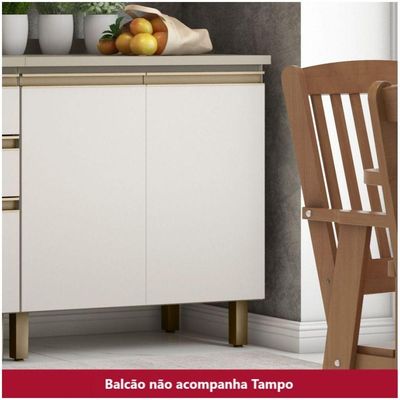 Balcão 02 Portas 80 Cm Connect Henn Duna Com Cristal