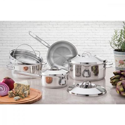 Caçarola Solar Rasa Inox Fundo Triplo 20cm 2,9 L