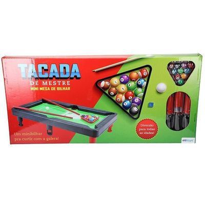 Brinquedo Mini Mesa De Bilhar Snooker Sinuca Infantil 2 Taco