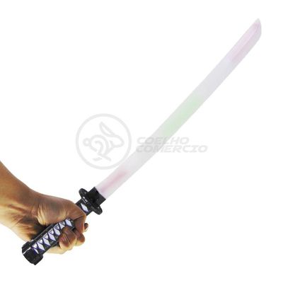 Sabre Ninja Brinquedo Som E Led Luz - Preto