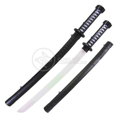 Sabre Ninja Brinquedo Som E Led Luz - Preto