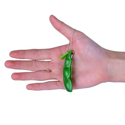 Chaveiro Ervilha Brinquedo Anti Stress Silicone Verde