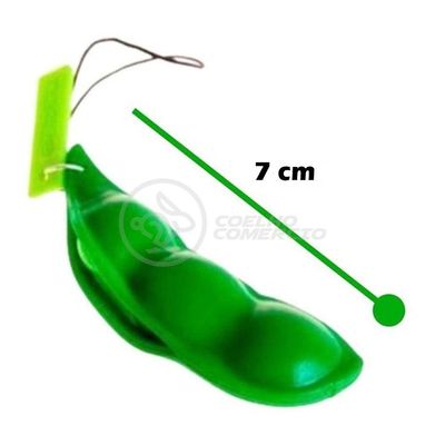 Chaveiro Ervilha Brinquedo Anti Stress Silicone Verde