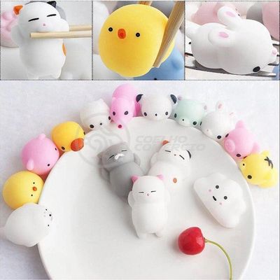 Bichinhos Squishy Mochi Brinquedo Anti Stress Silicone