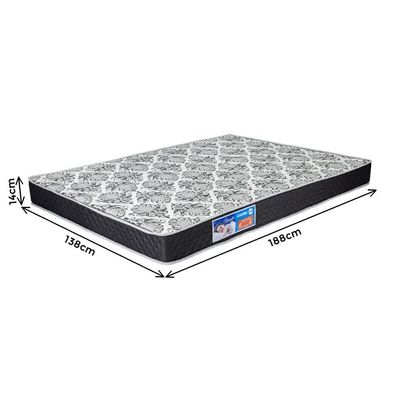 Colchão Casal Cristalflex Bromélia Espuma D26 Preto Branco