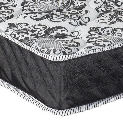 Colchão Casal Cristalflex Bromélia Espuma D26 Preto Branco