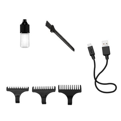 Maquina De Acabamento Kemei Cabelo Barba 3 Pentes Portatil K