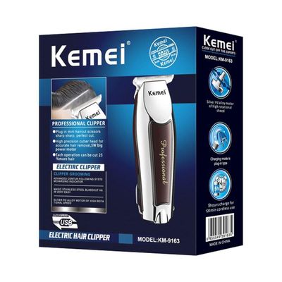 Maquina De Acabamento Kemei Cabelo Barba Kemei Km-9163 -Bivo