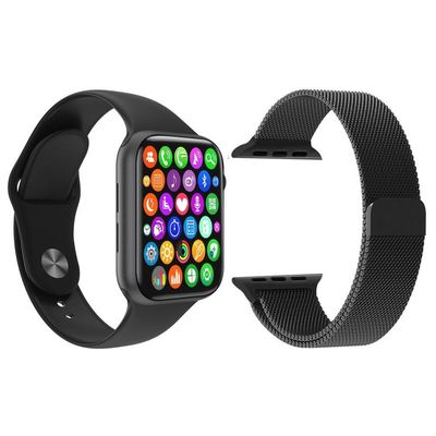 Kit 1 Smartwatch Iwo 8 Lite Plus + 1 Pulseira Extra Preto