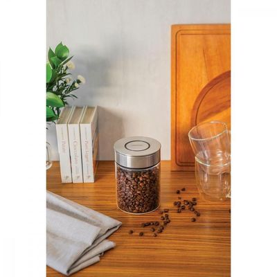 Pote de Vidro Tramontina Tampa de Aço Inox 10 Cm 0,7 L