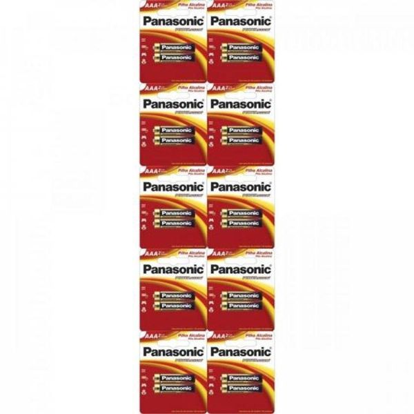 Pilha Alcalina Aaa 1,5V Lr032Bt Panasonic (Blister Com 20 Un