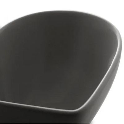 Bowl Petisqueira Coração De Ceramica Heart Cinza 18Cm