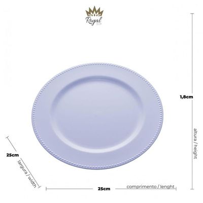 Sousplat Polipropileno 25 Cm Lavanda Candy - Rojemac