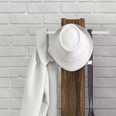 Cabideiro Mancebo De Chão Multiuso Az1018 Branco Nogal Branc
