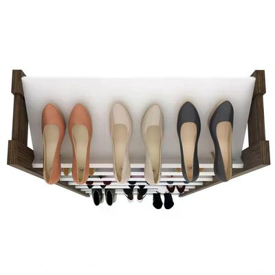 Sapateira Multiuso Closet 8 Prateleiras Az1006 Branco Nogal