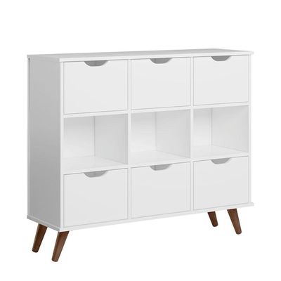 Estante Nicho Vintage Sabina Branco Com Gavetas