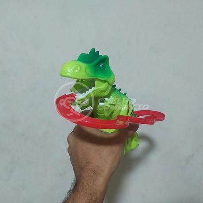 Brinquedo Pista Elevador Com Som E Luz Dinossauro Verde