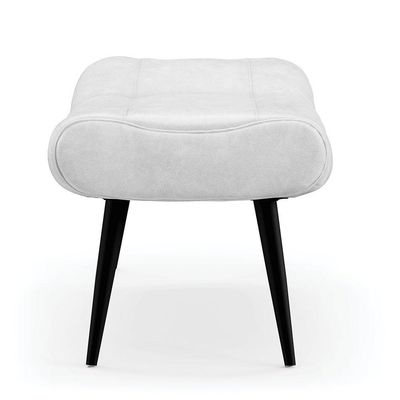 Puff Sher Corano Pés Palito De Ferro - D'Rossi Cor Branco