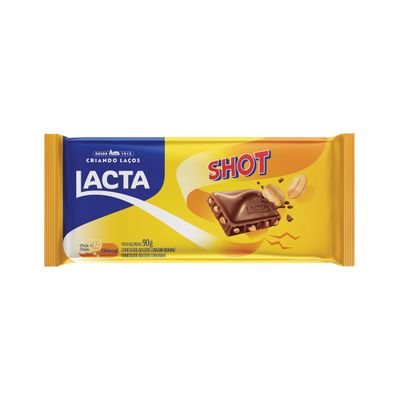 Tablete de Chocolate Shot Lacta 90g